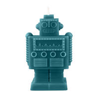 FIGURENKERZE The Robot Candle, Paraffinwachs, Grün, 13.5 cm - Grün, Paraffin (7.5/13.5/9cm) - Donkey Products