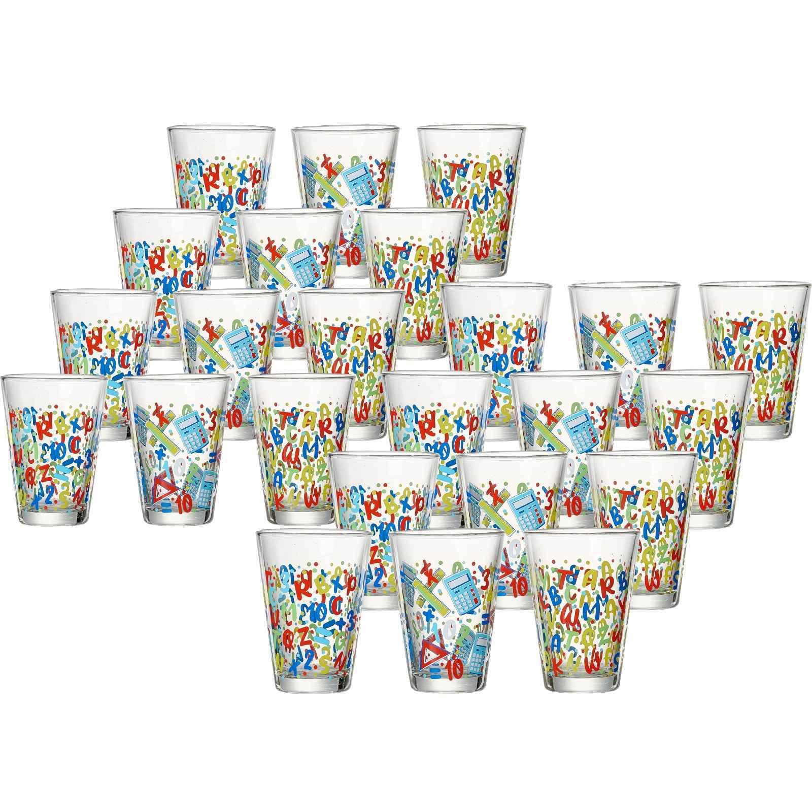 KINDERGLÄSER Dino bunt 200 ml 24er Set - Multicolor, Glas (0.2L) - Ritzenhoff Breker