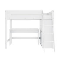 HOCHBETT 90x200 cm mit Schreibtisch，frei kombinierbar - Weiß, Holz (90/200cm) - KOMHTOM