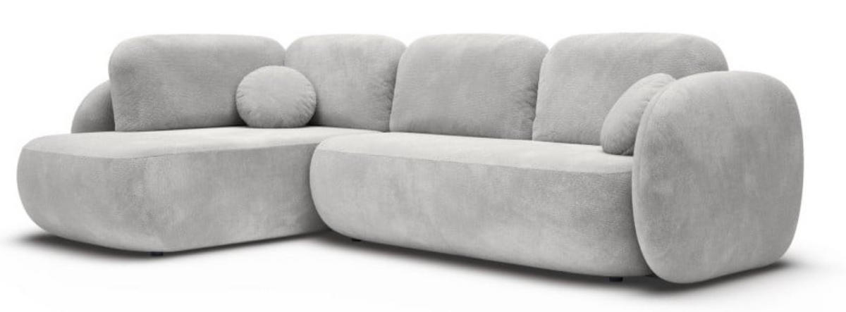 ECKSOFA Grau OLIVIO II Ausziehbar Links - Grau, Textil (289/190cm) - Sepro Meble