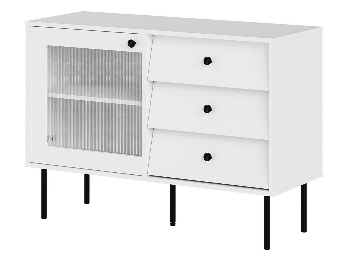 KOMMODE Valerio 100 - Schwarz/Weiß, Holzwerkstoff/Kunststoff (102/75/39cm) - MIRJAN24