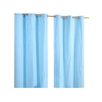 ÖSENVORHANG blickdicht 2er-Set, 137/228 cm - Hellblau, Textil (137/228cm) - Homescapes