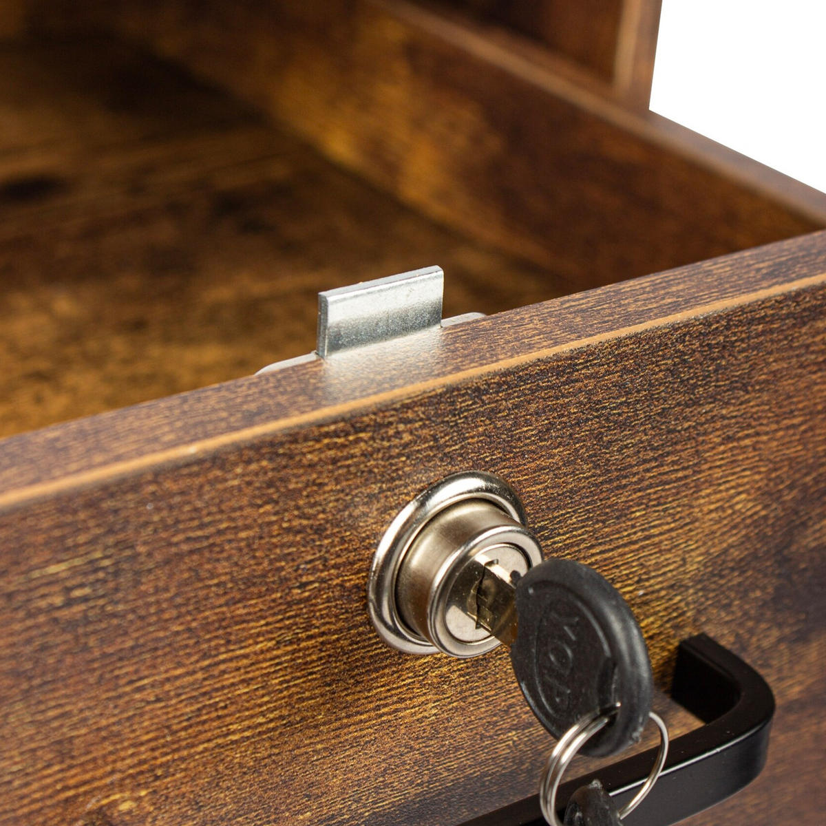 ROLLCONTAINER - Schwarz/Braun, Holzwerkstoff/Kunststoff (40/57/40cm) - Relaxdays