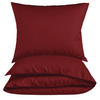 MAKO-SATIN-BETTWÄSCHE 135x200 Bettbezug einfarbig 100% Baumwolle - Uni Rot - Rot, Textil (135/200cm) - Carpe Sonno