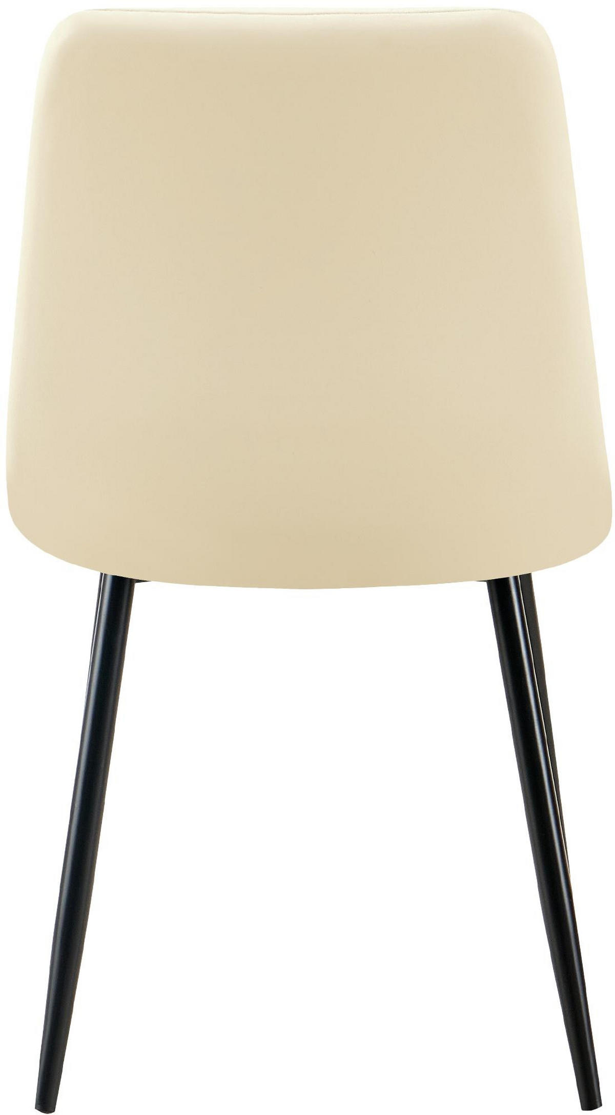 STUHL Lederlook Creme - Creme/Schwarz, Textil/Metall (45/84/55cm) - CLP