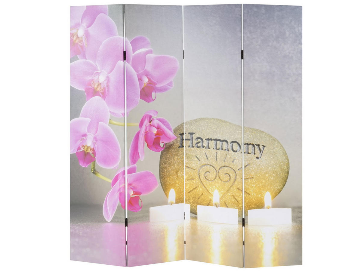 FOTO-PARAVENT ORIENTAL Schwarz, Gold - Goldfarben/Schwarz, Holz (160/180/2cm) - MCW