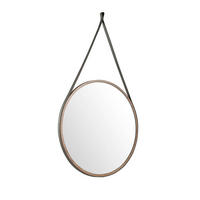 WANDSPIEGEL Rund Walnuss 75/75/3 cm - Walnussfarben, Holz (75/3/75cm) - ANGEL CERDA