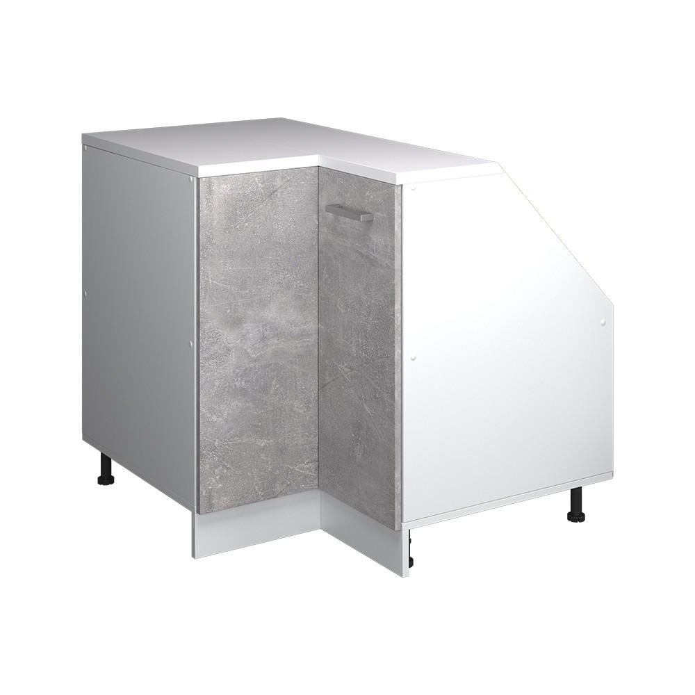 Vicco ROHOVÁ KUCHYŇSKÁ SKŘÍŇKA POD ŠIKMOU STŘECHU R-Line Beton 75.6 cm s 1 dveřmi, korpus skříně hloubka 60 cm