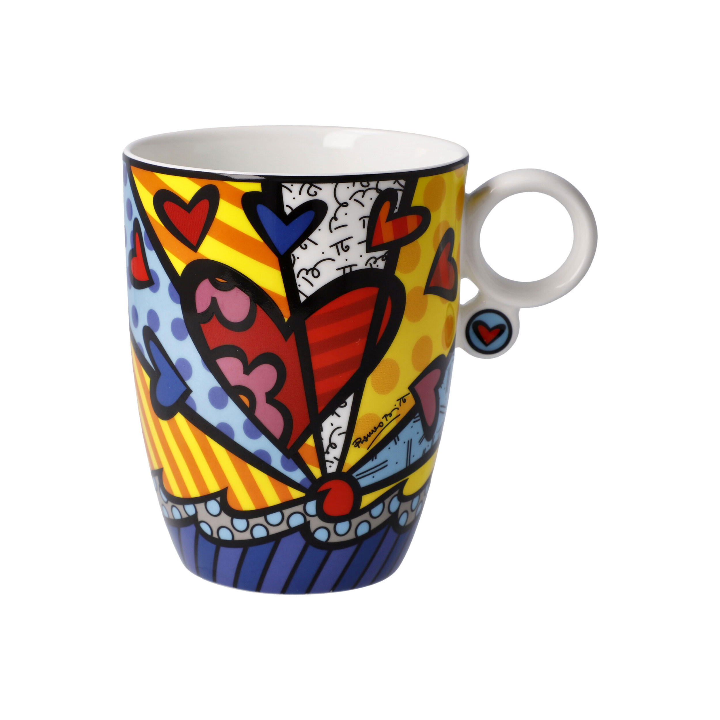 KÜNSTLERTASSE Romero Britto - A New Day, Fine Bone China, Bunt, 400 ml - Multicolor, Keramik (0.4L) - Goebel