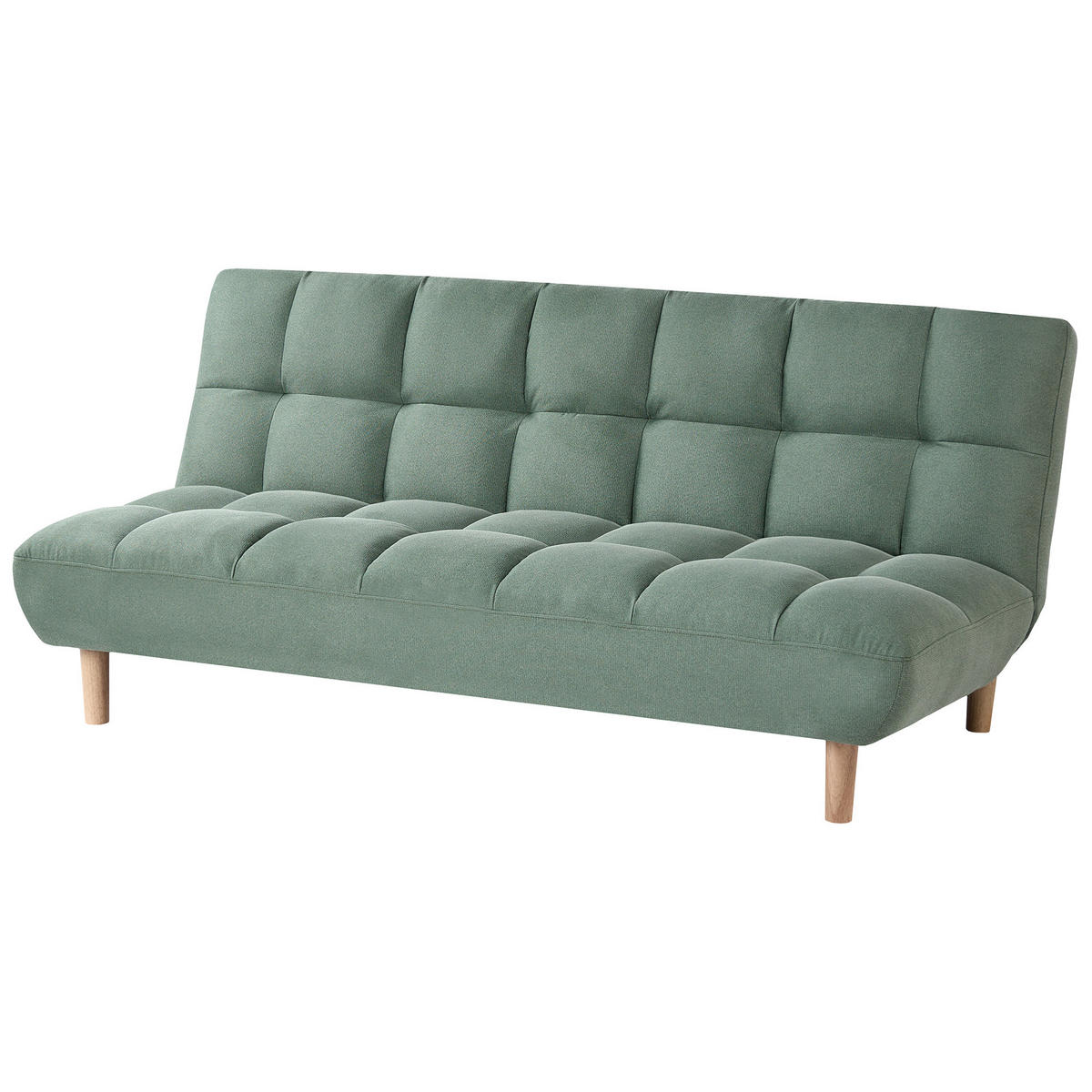 SCHLAFSOFA 2-Sitzer Stoff Hellgrün Risor - Hellgrün, Textil (190/83/90cm) - Beliani