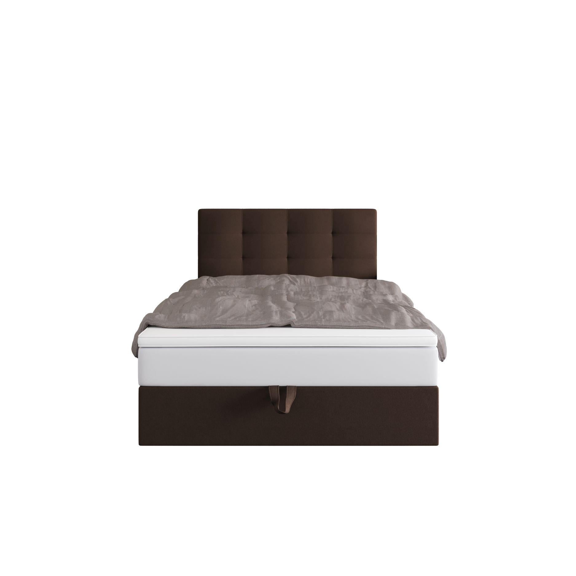 BOXBETT DUO 1 120x200 Cosmic 800, mit Matratze H3 und Topper, Dunkelbraun - Dunkelbraun, Holz/Kunststoff (120/200cm) - Bedante