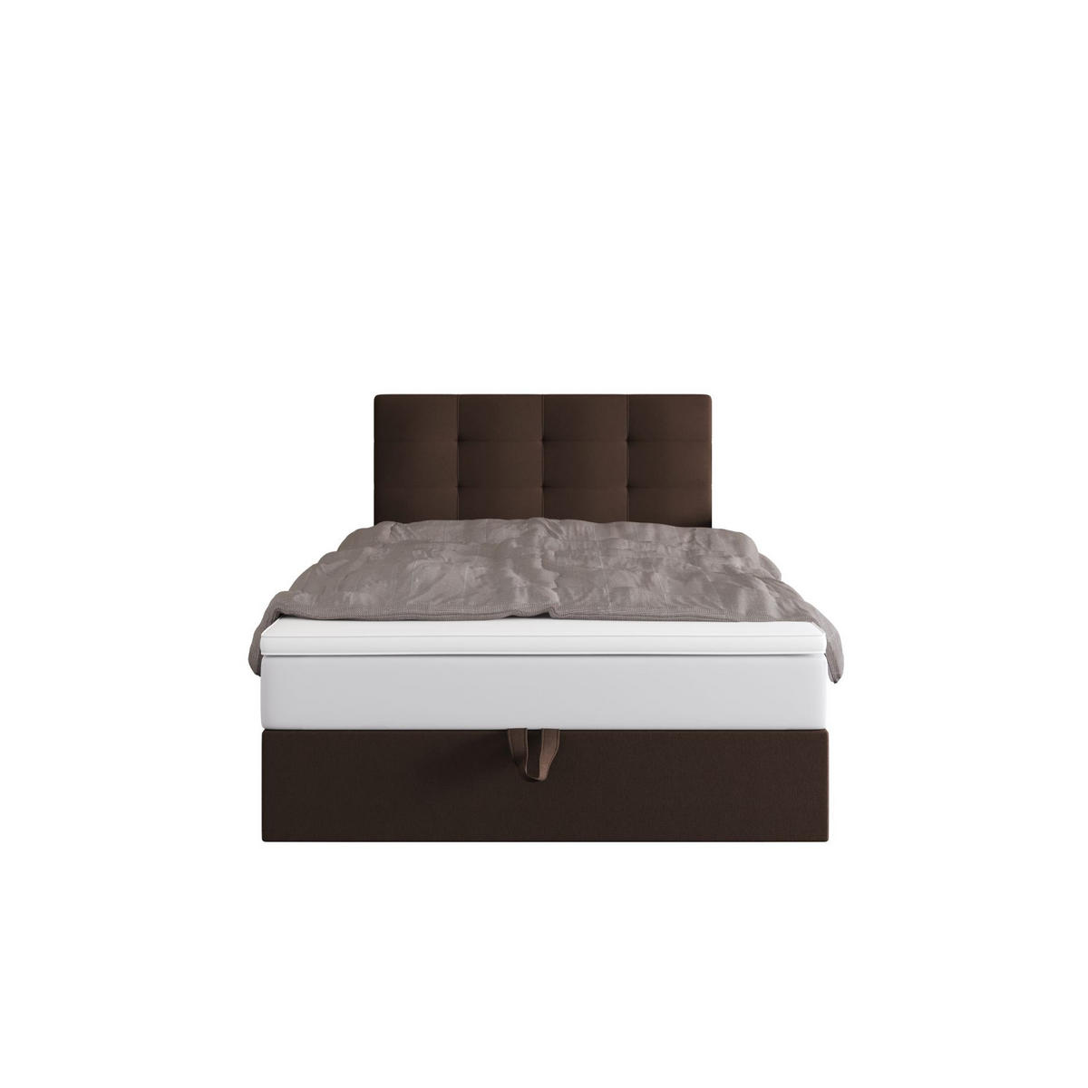 BOXBETT DUO 1 100x200 Cosmic 800, mit Matratze H3 und Topper, Dunkelbraun - Dunkelbraun, Holz/Kunststoff (100/200cm) - Bedante
