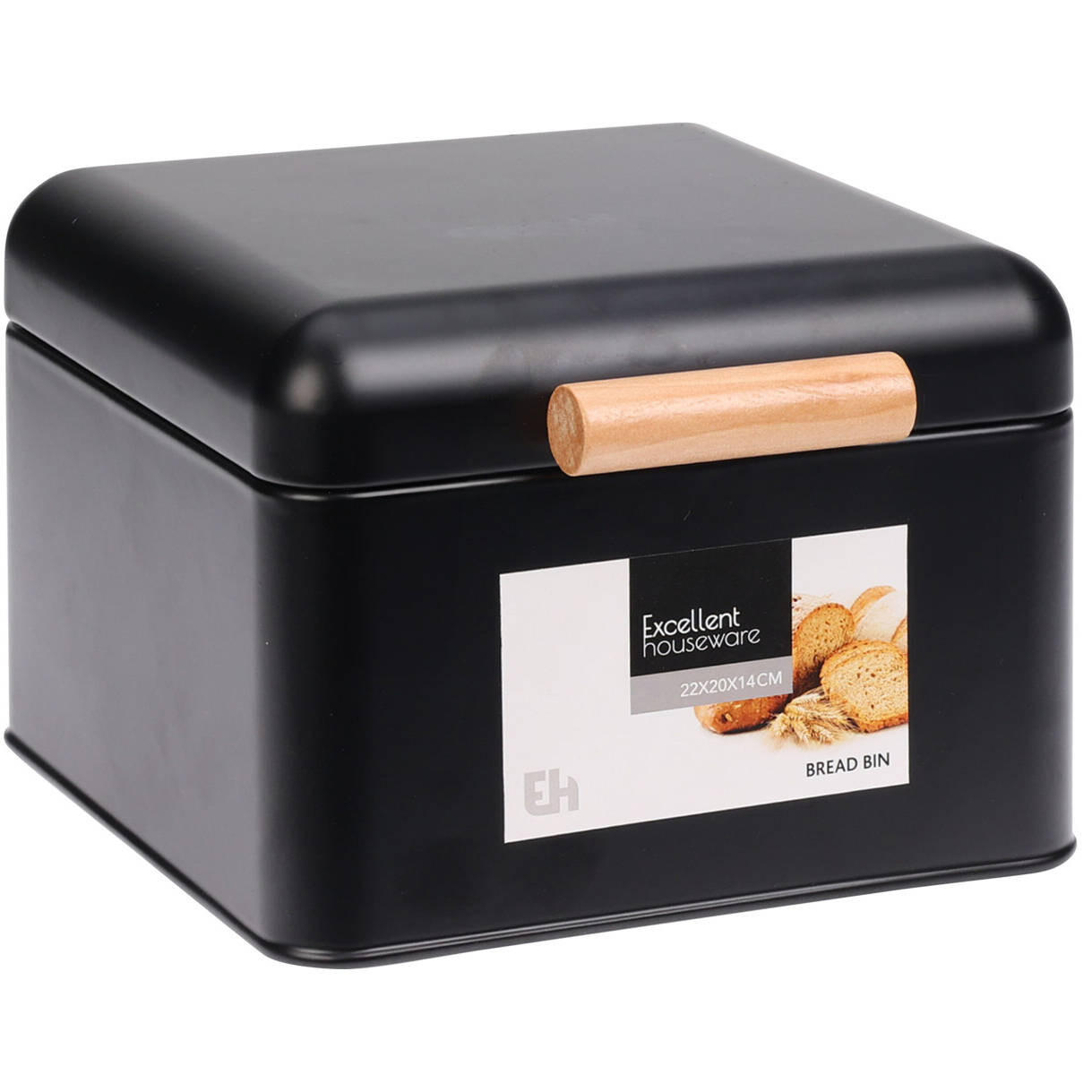 XXXLutz Brotkasten Schwarz 20x14x22 cm