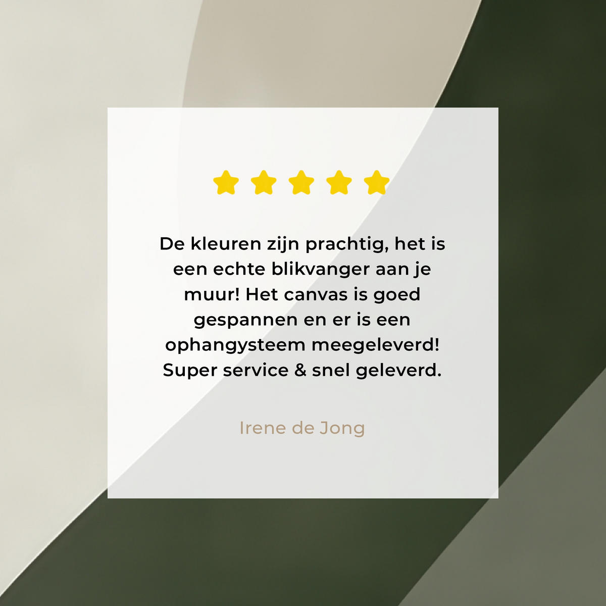 LEINWANDBILD Japandi - Grün - Abstrakt - Modern Deko Groß 90x90 cm - Olivgrün, Textil (90/90cm) - MuchoWow