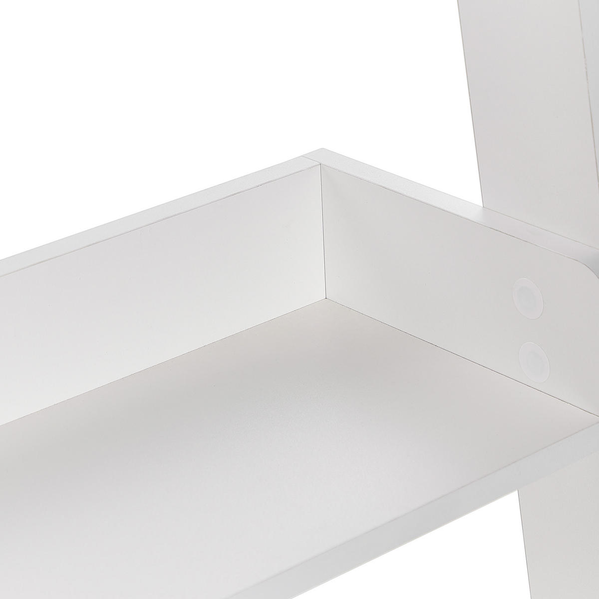 BÜCHERREGAL 5 Fächer Mobile Trio - Weiß, Holzwerkstoff (64/166/36cm) - Beliani