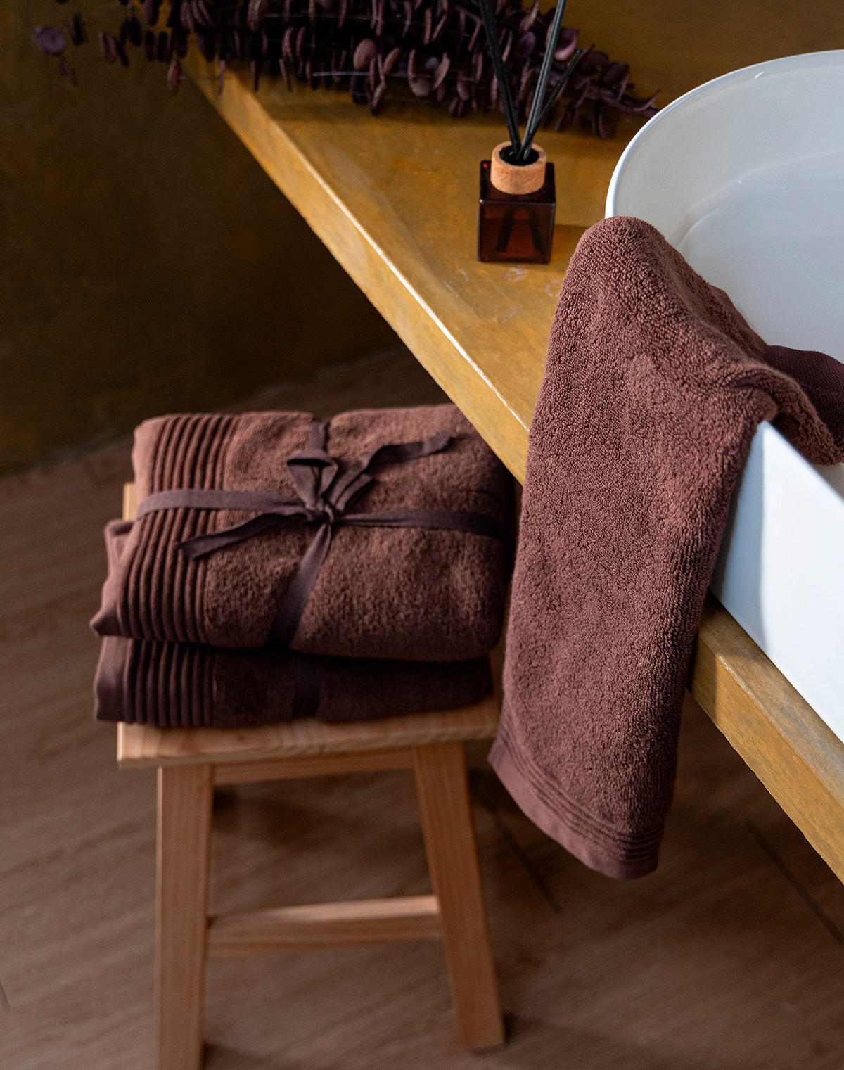 FROTTIERSET Chocolate Embrace 6-teilig, Baumwolle - Braun, Textil (70/140cm) - SOWL