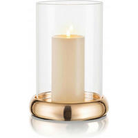 WINDLICHT Glas mit Metallfuß Gold 14 cm - Goldfarben, Glas (13/20/13cm)