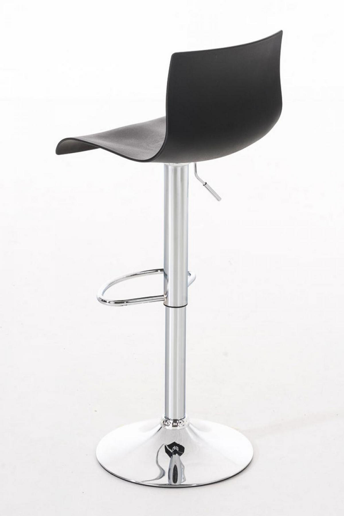 BARHOCKER 2er Set Kunststoff schwarz - Chromfarben/Schwarz, Kunststoff/Metall (39/84/36cm) - CLP