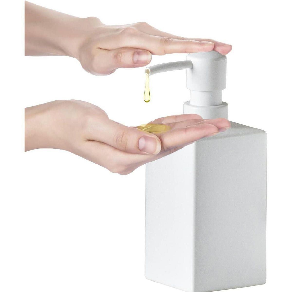 SEIFENSPENDER Keramik Mattweiß 400 ml - Weiß, Keramik (6.8/17.5/6.8cm)