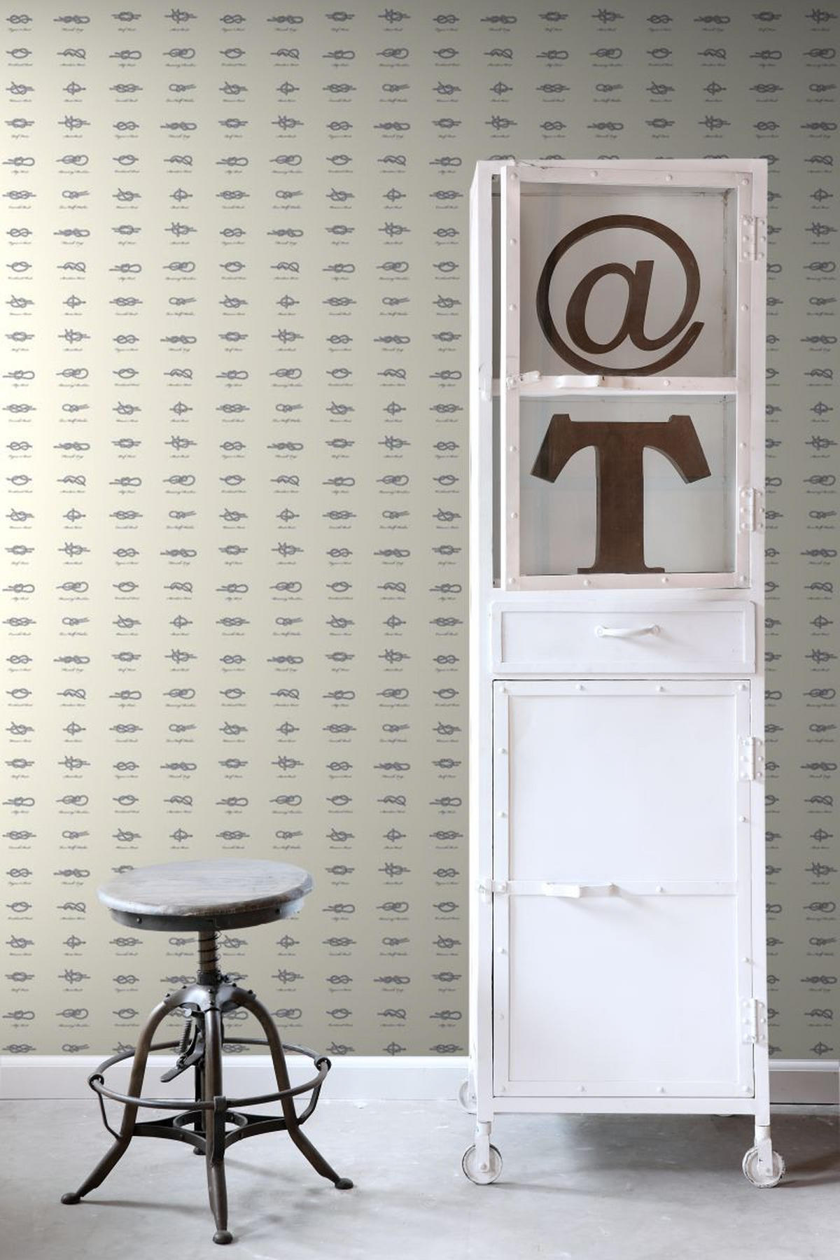 TAPETE Knoten 53 cm x 10.05 m - Grau, Papier (53/0.1cm) - ESTAhome