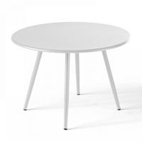 GARTEN-LOUNGETISCH, Weiß - Weiß, Metall (40/40/30cm) - Oviala