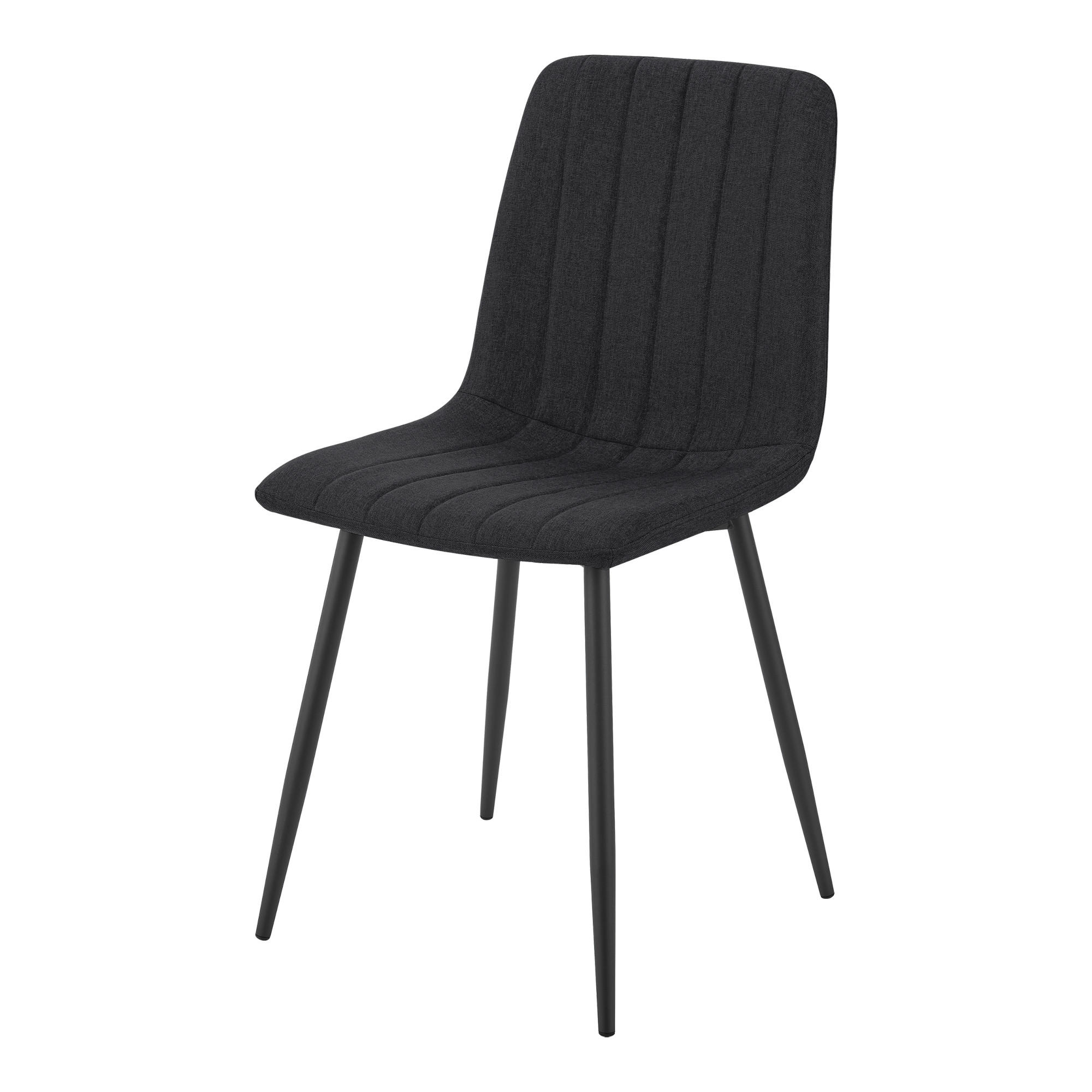 ESSZIMMERSTUHL-SET 2 TLG. Elsern - Schwarz, Metall (43/89/51cm) - [en.casa]