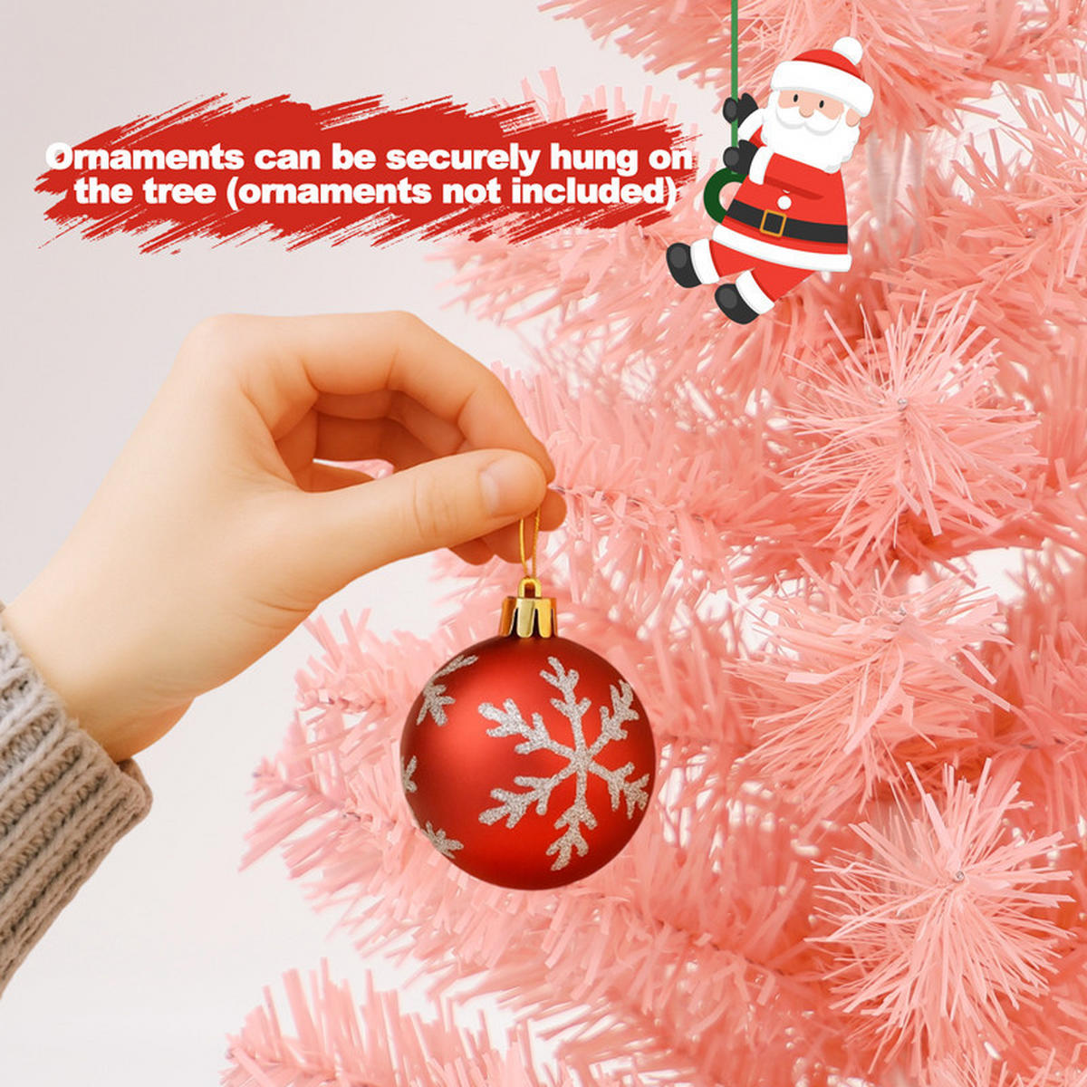 WEIHNACHTSBAUM Cara Ⅲ 30/30/60 cm - Pink, Kunststoff (60cm) - Nettlife