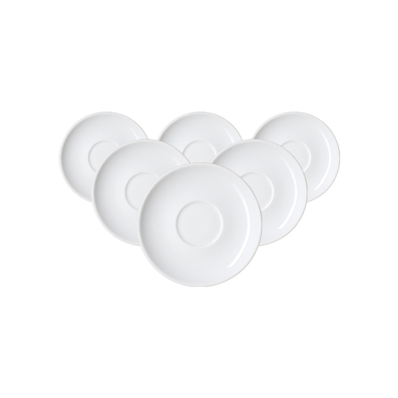 ESPRESSOUNTERTASSEN Bianco weiß ø 11 cm 6er Set - Weiß, Keramik (11cm) - Ritzenhoff Breker