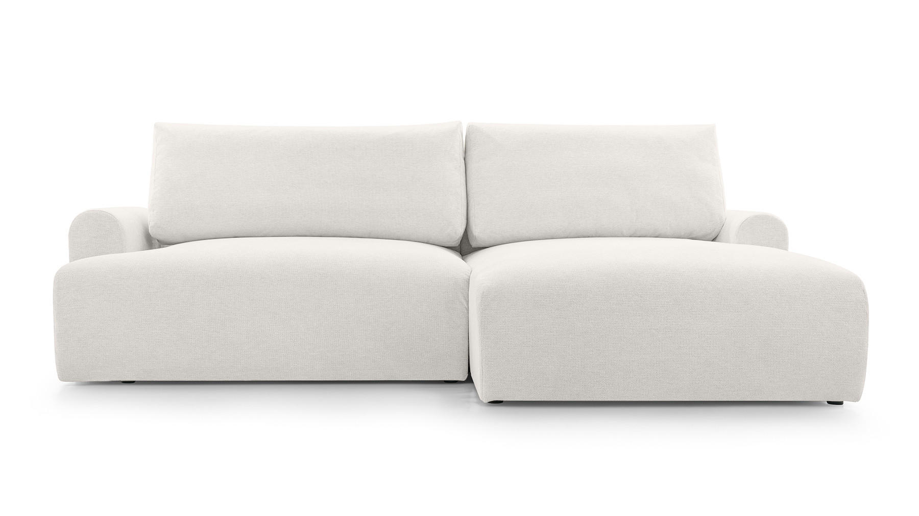 ECKSOFA mit Schlaffunktion Bordon, Weiß - Weiß, Textil (150/260cm) - Fedve