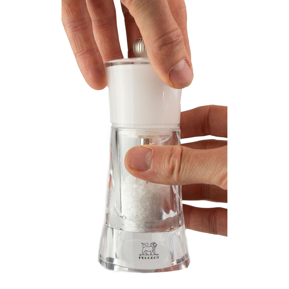 SALZMÜHLE Molene 14cm Acryl Weiß Stahlmahlwerk - Weiß, Kunststoff (7/14/7cm) - PEUGEOT