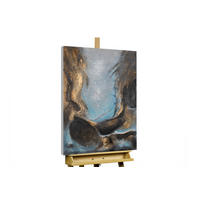 ACRYLBILD HANDGEMALT 60/90 cm - Blau, Holz/Textil (60/90cm) - KUNSTLOFT