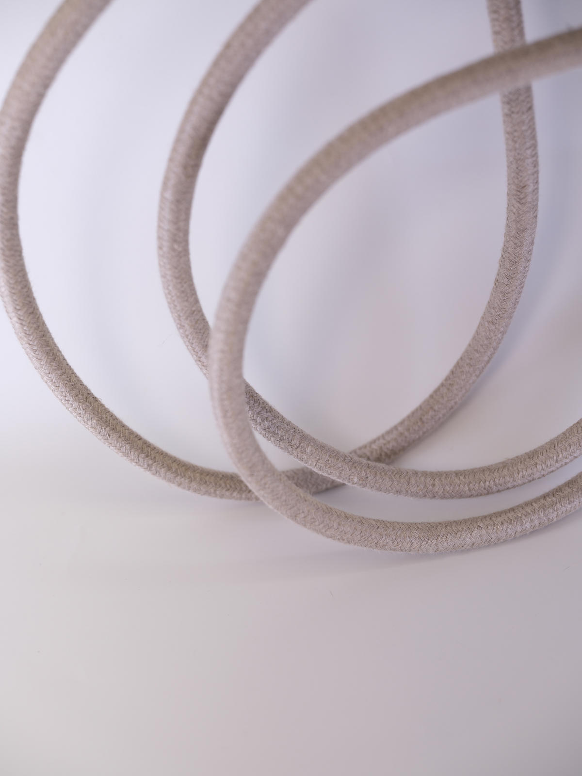 PENDELLEUCHTE TWIST 3 Flammig - Beige, Naturmaterialien (90/12/90cm) - HOOPZI
