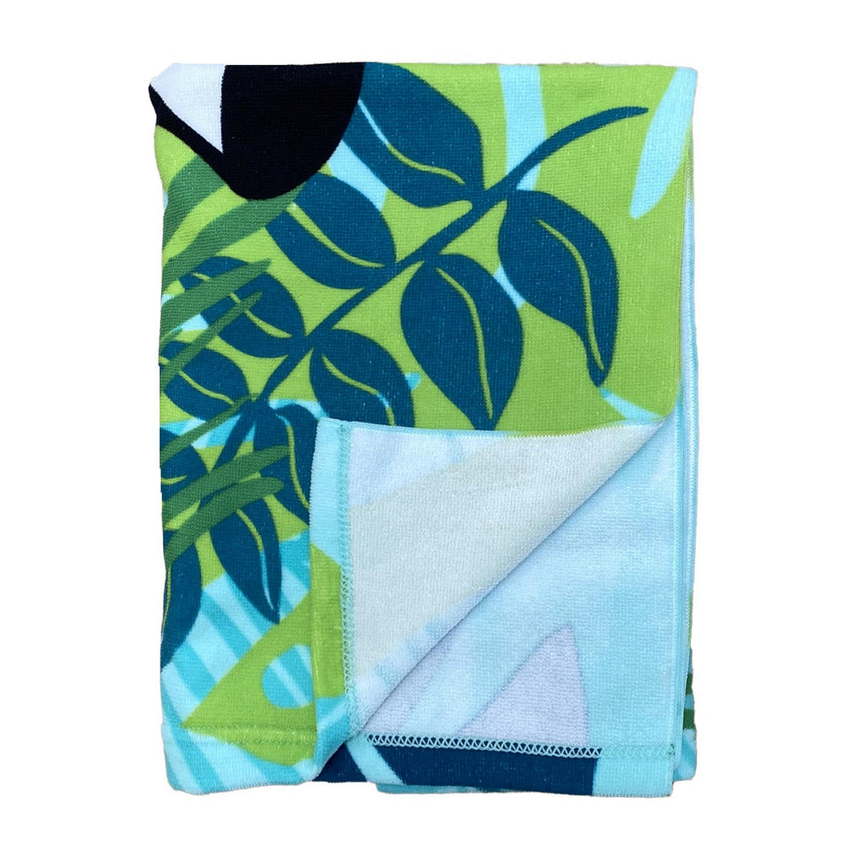 MIKROFASER PONCHO für Kinder Panda 60x120 250 g/m² grün - Grün, Textil (Einheitsgrößenull) - LE COMPTOIR DE LA PLAGE