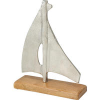 DEKO-BOOT Base Beige 19/6/24 cm Holz - Beige, Holz (6/24/19cm) - Mondex