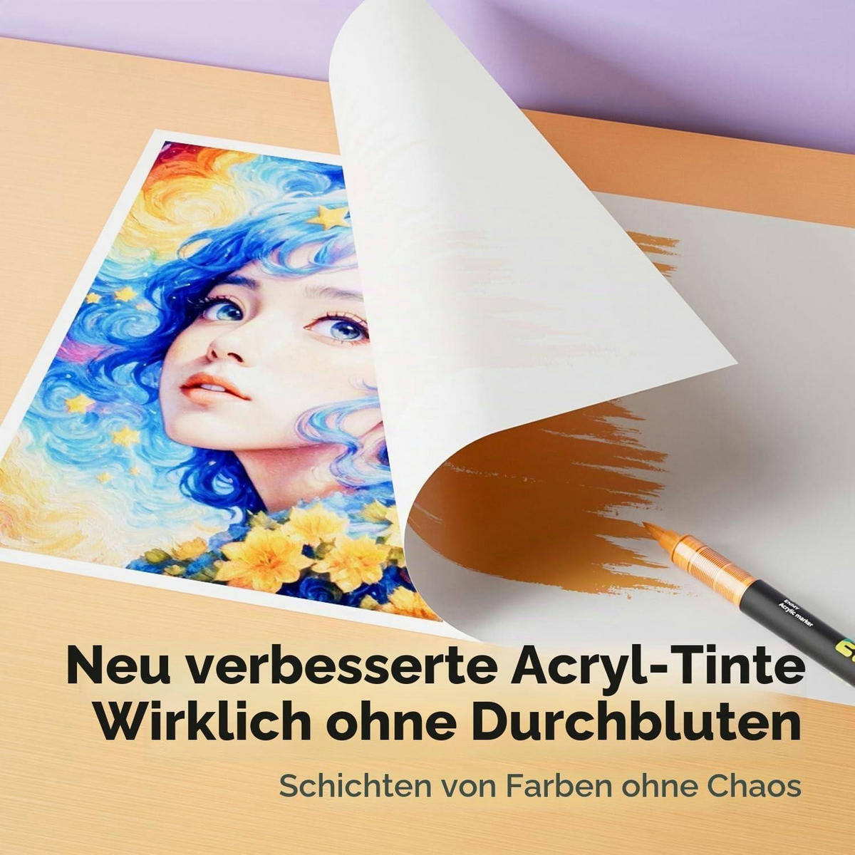 ACRYLFARBEN-MARKER 60 Stück Set - Multicolor, Kunststoff (1/1/14cm)