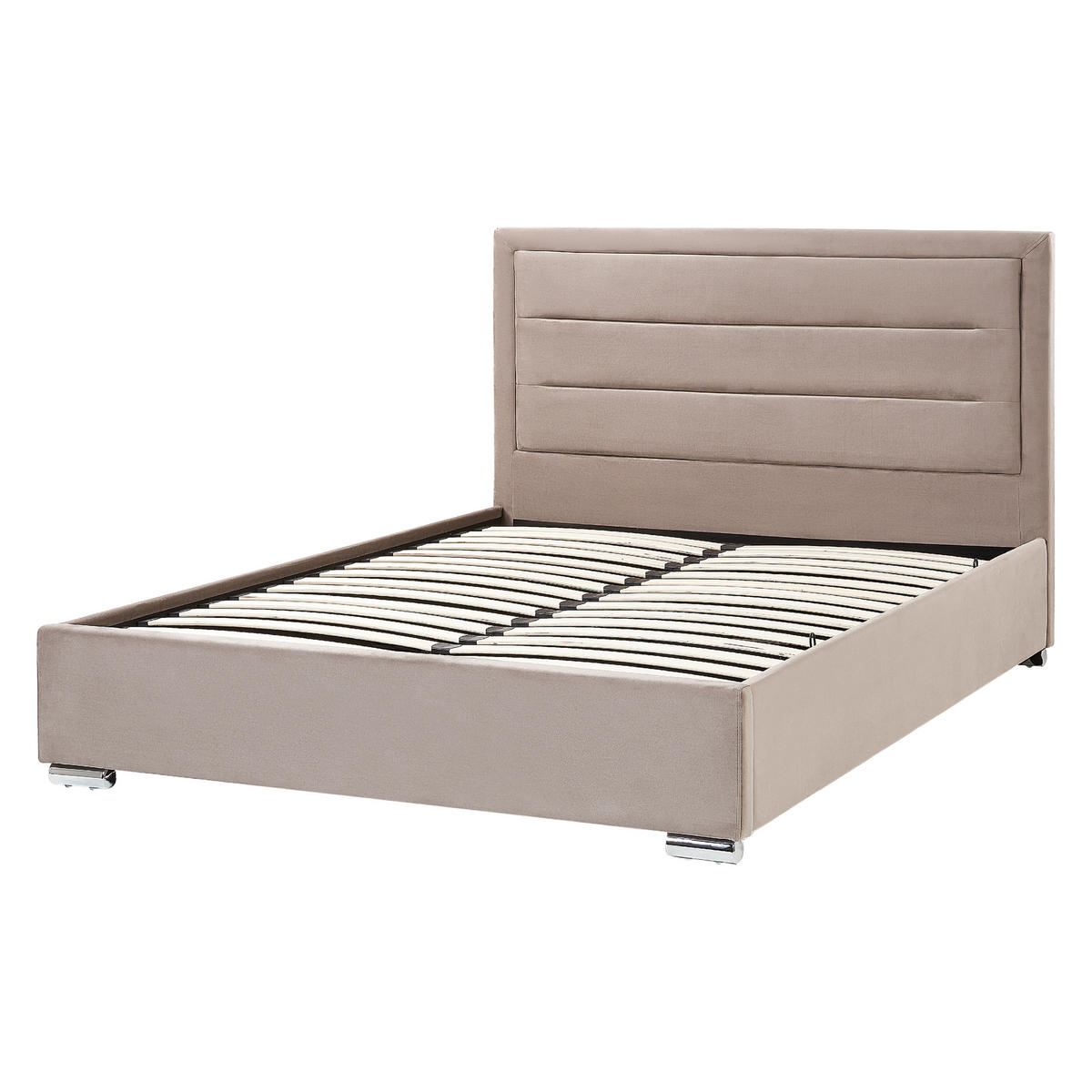 POLSTERBETT 160/200 cm Beige Rouen - Taupe, Textil (160/200cm) - Beliani