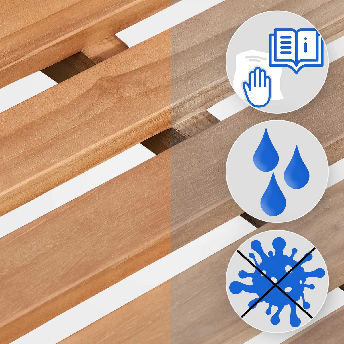 GARTENBANK Teakbank Degad Holz Teak Holzbank 150cm - Teakfarben, Holz (150/93/61cm) - DELUKE