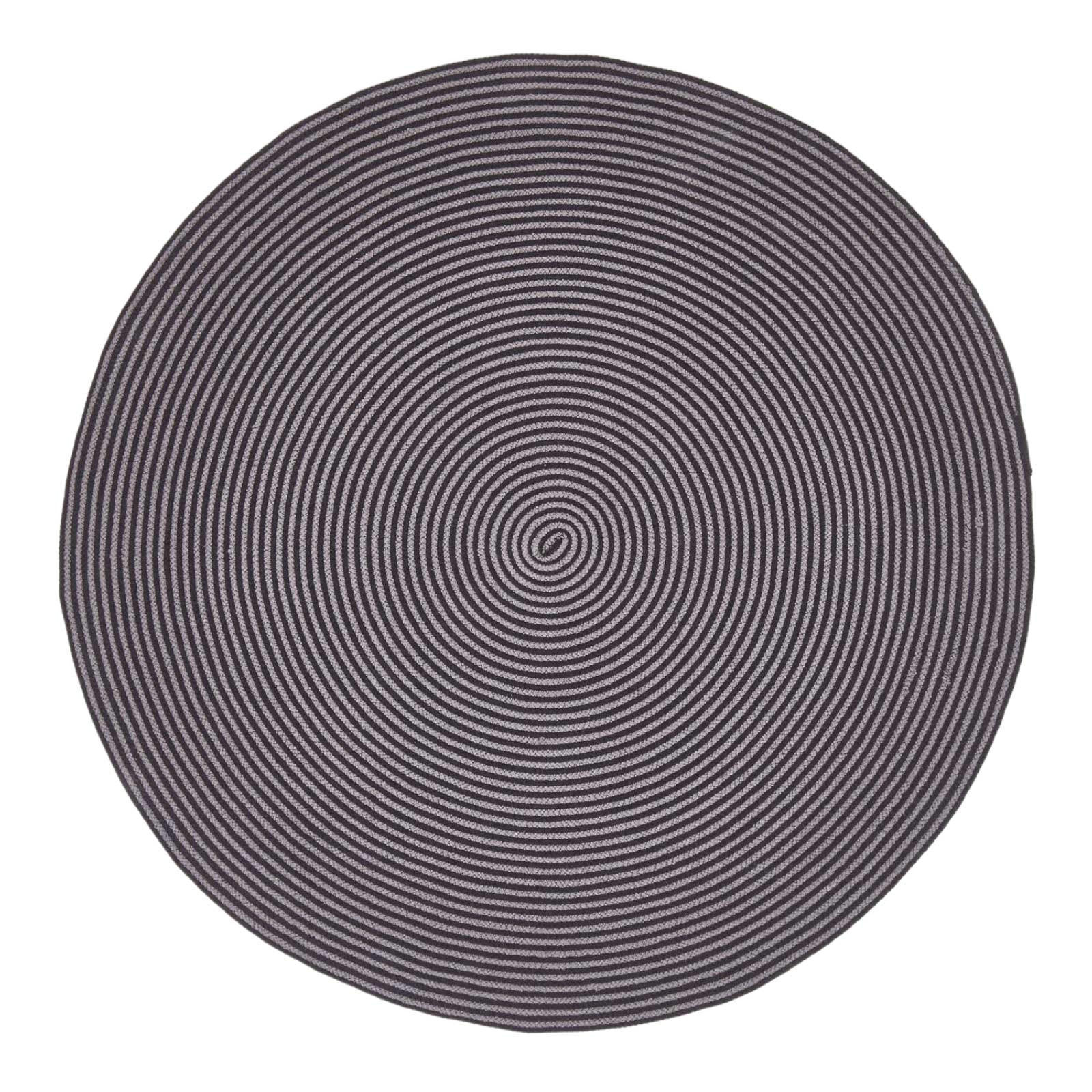 TEPPICH Spirale geflochten rund 200 cm - Schwarz, Textil (200/200cm) - Homescapes