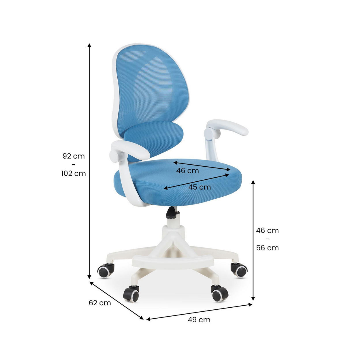 KINDERDREHSTUHL ISLA - Blau, Textil (49/102/62cm) - IDIMEX