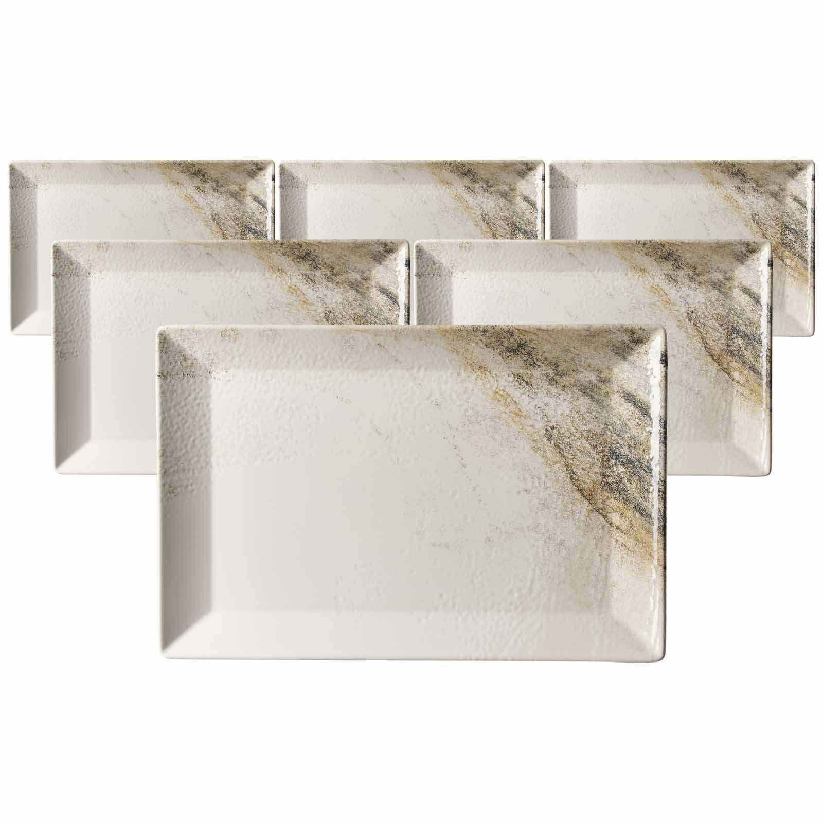 PLATTEN Arezzo braun 34 x 23 cm 6er Set - Braun, Keramik (23/2.5/34cm) - Ritzenhoff Breker