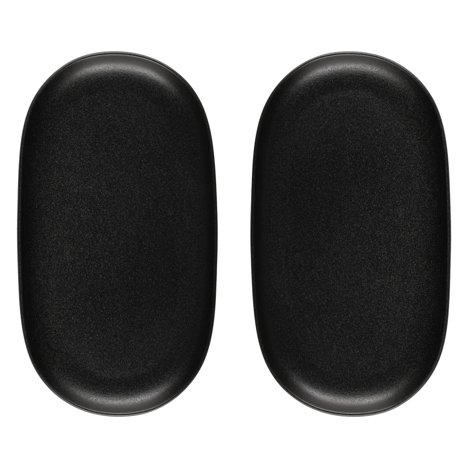 TELLER Robust 32,5 cm oval - Schwarz, Keramik (4cm)