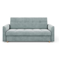 SOFA LENTO mit Schlaffunktion ITAKA 50 mit Stauraum - Hellgrau, Textil (87/95/216cm) - Bedante