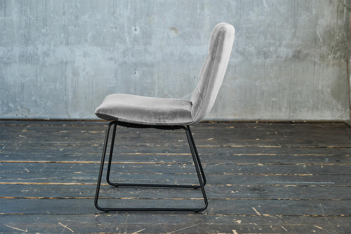 STUHL NEW CHARME Silber Velvet (1er-Set) - Silberfarben, Textil (52/87/66cm) - KAWOLA