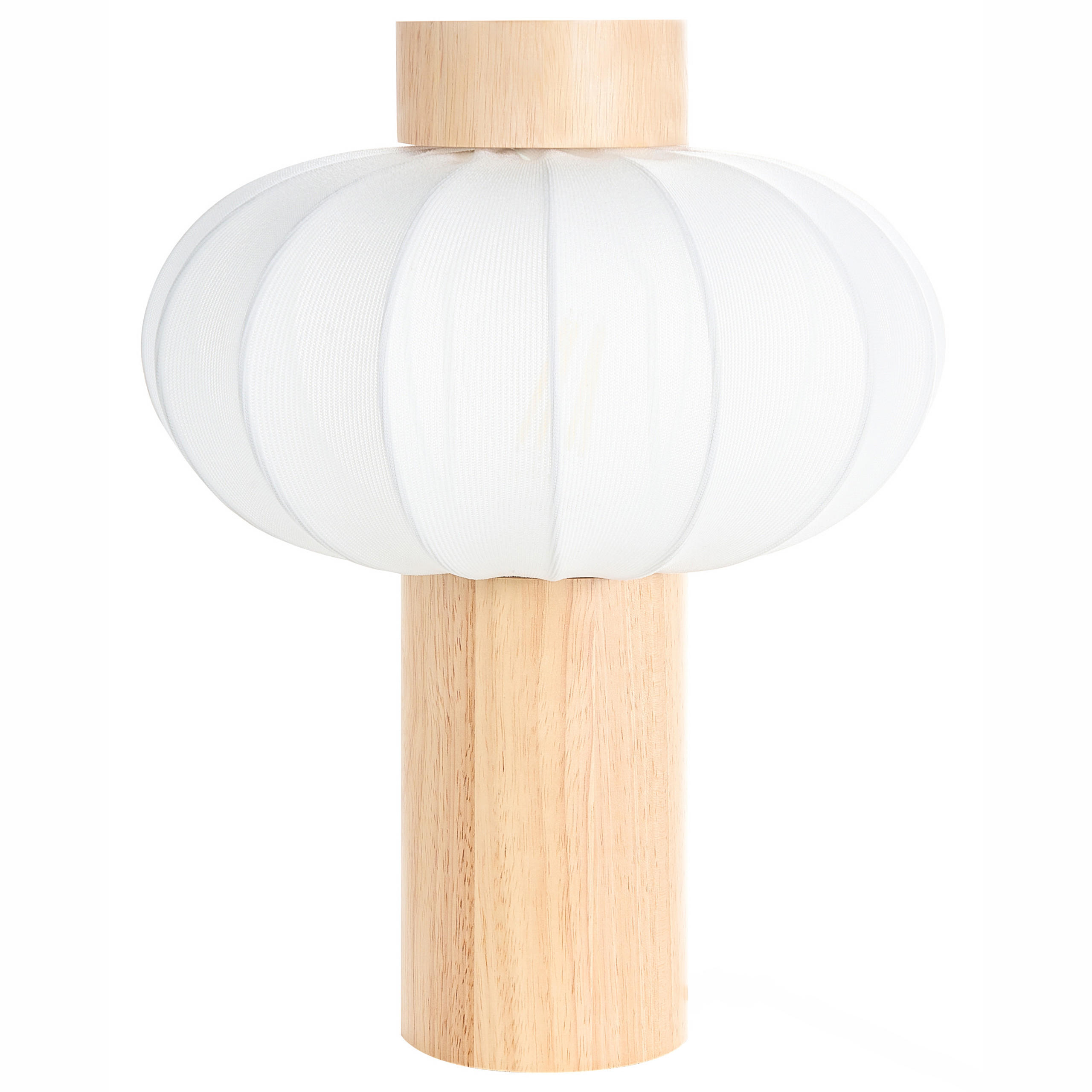 Beliani Tischlampe Hellbraun, Braun, Weiß 27x35x27 cm