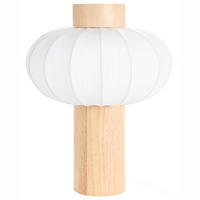 TISCHLAMPE Holz Hellbraun Abens - Hellbraun/Braun, Holz (27/27/35cm) - Beliani