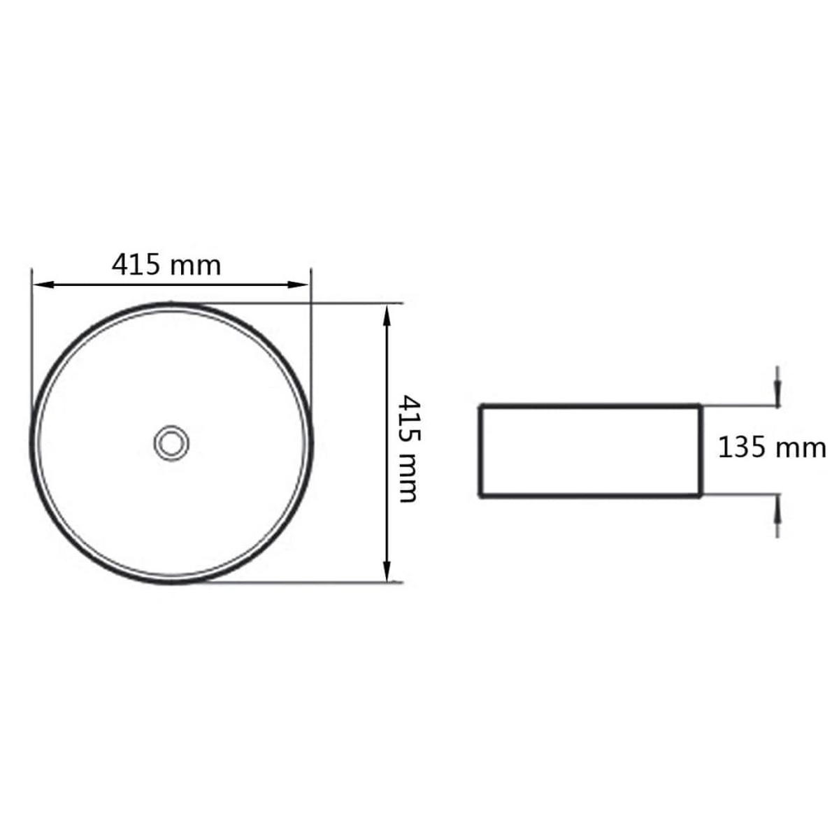 WASCHBECKEN Kulp 41.5/41.5/13.5 cm - Weiß, Keramik (41.5/13.5/41.5cm) - Nettlife