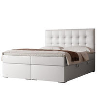 BOXBETT IMPERIAL 200/200 cm, in Weiß, mit Matratze und Topper - Weiß, Holzwerkstoff/Textil (200/200cm) - Idohome
