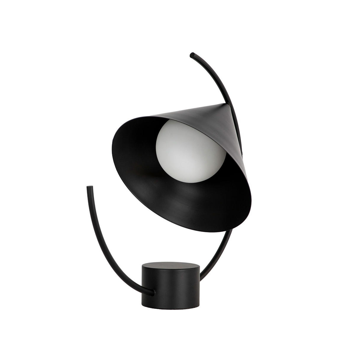 TISCHLEUCHTE aus schwarzem Stahl 52/32/55 cm - Schwarz, Metall (32/52/55cm) - The Lumine