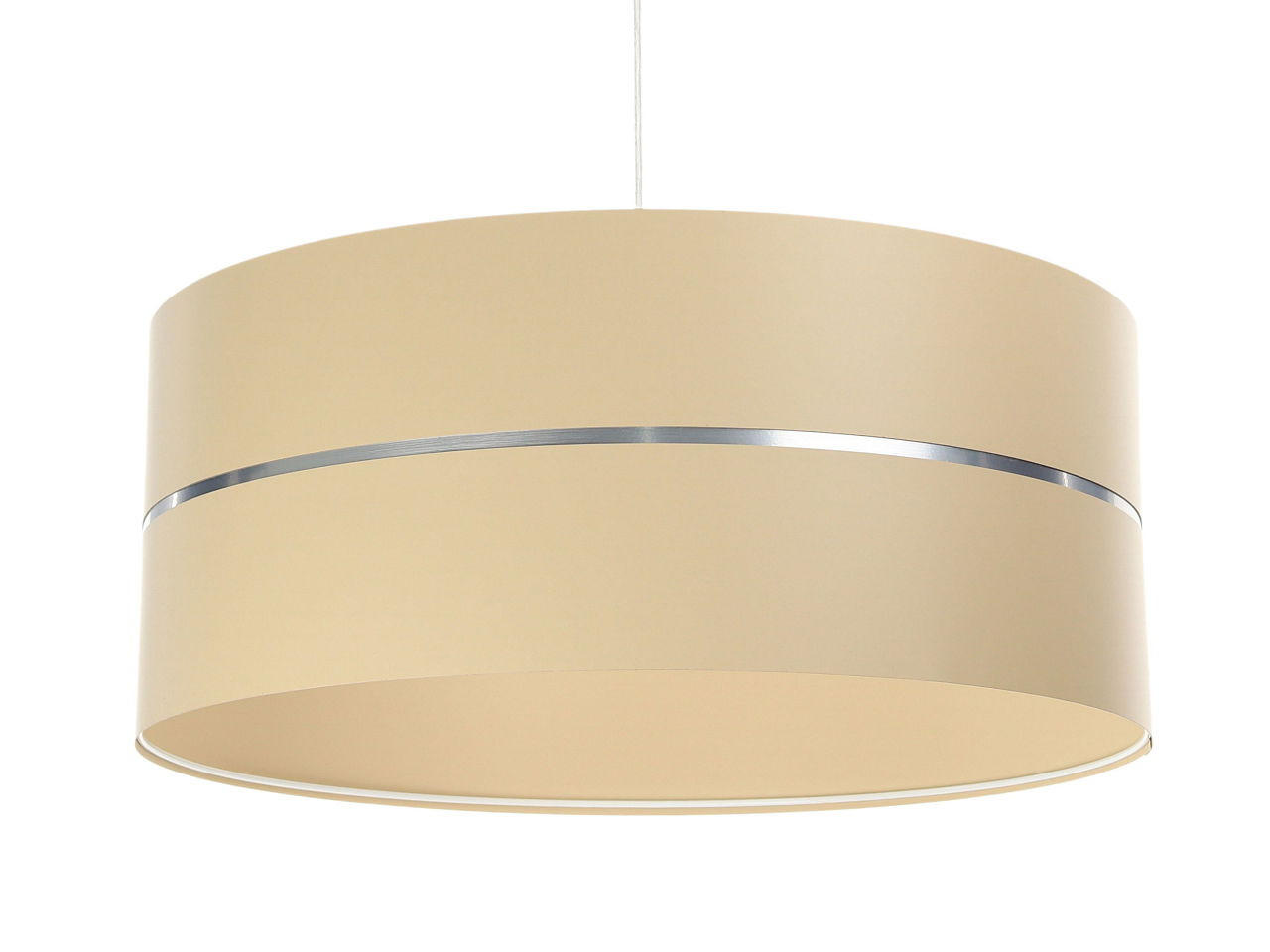 HÄNGELEUCHTE Silber 50/21 cm - Beige/Silberfarben, Kunststoff (50/0.8/21cm) - ONZENO