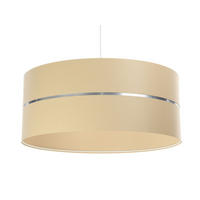 HÄNGELEUCHTE Silber 50/21 cm - Beige/Silberfarben, Kunststoff (50/0.8/21cm) - ONZENO